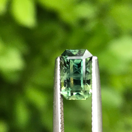 2.440ct Parti Green Emerald Cut - Australian Sapphire Heated