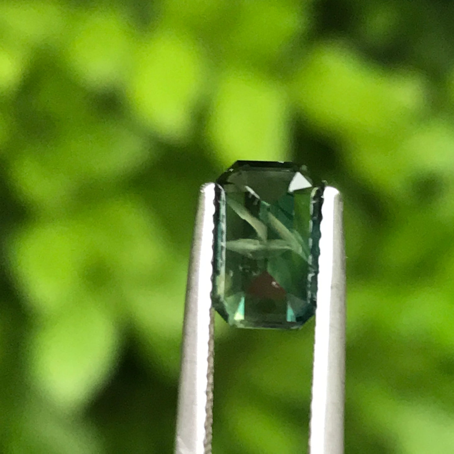 2.440ct Parti Green Emerald Cut - Australian Sapphire Heated