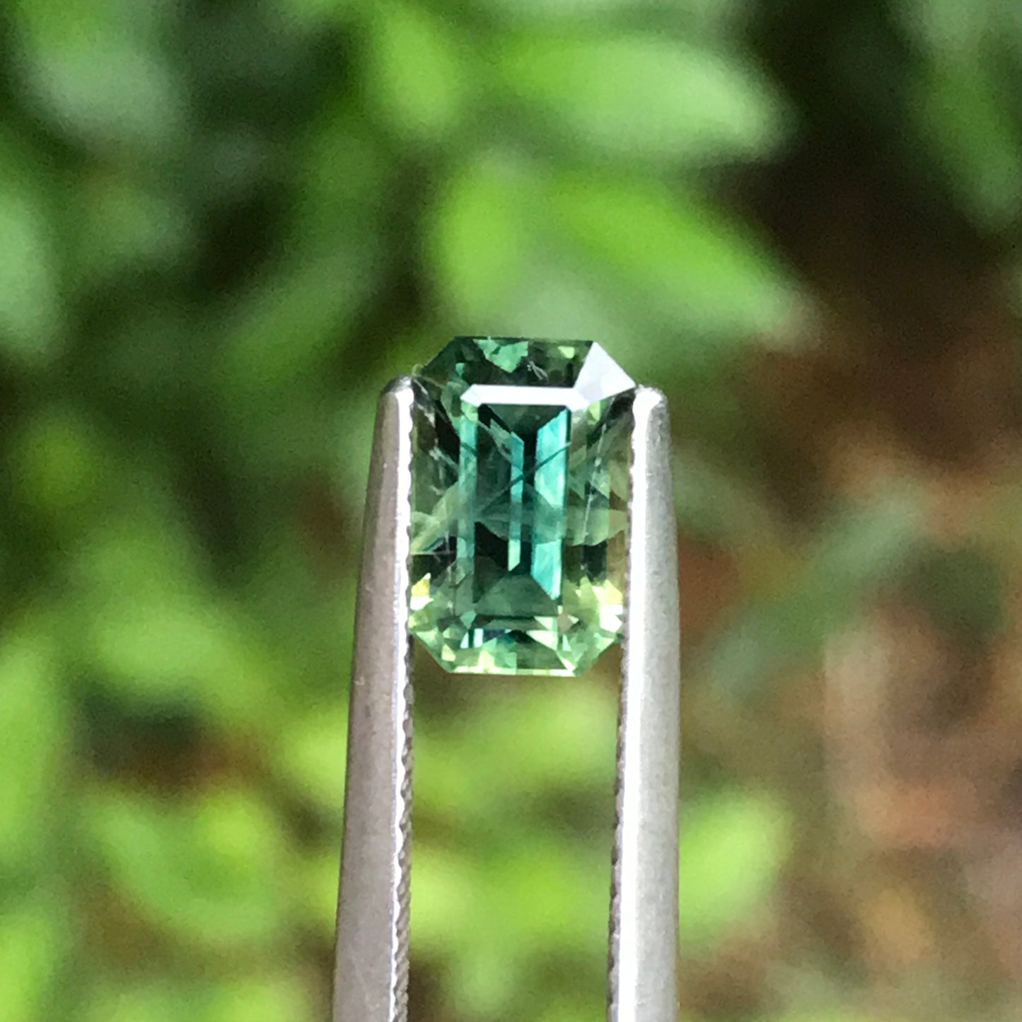 2.440ct Parti Green Emerald Cut - Australian Sapphire Heated