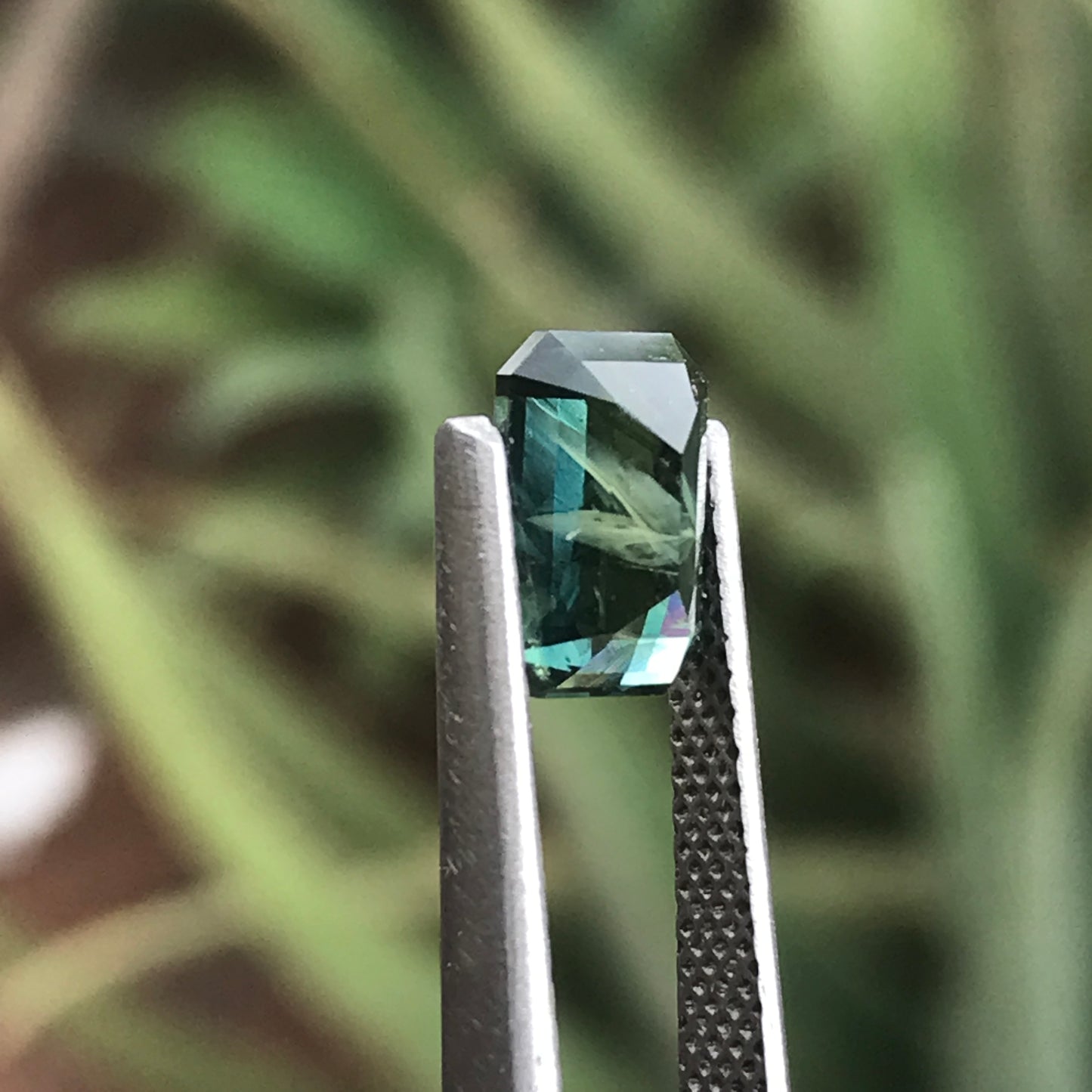 2.440ct Parti Green Emerald Cut - Australian Sapphire Heated