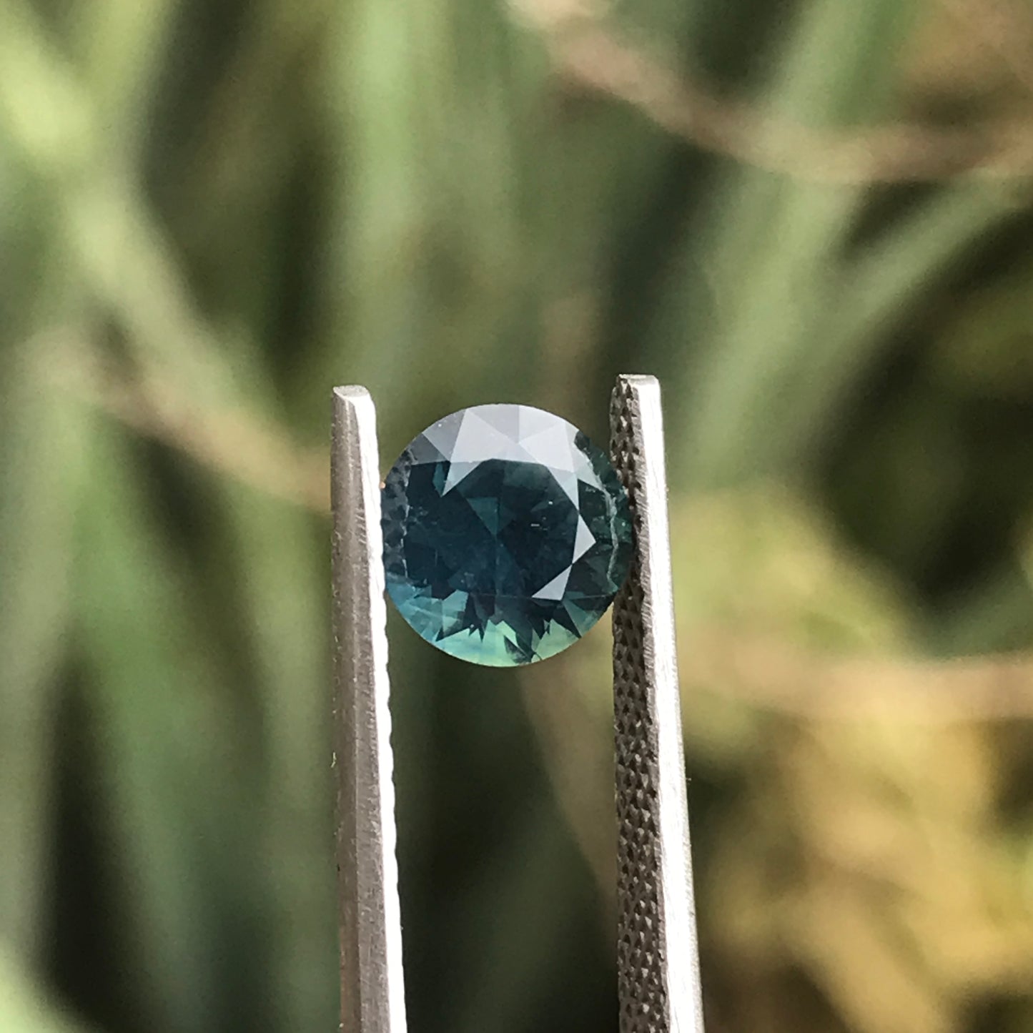 1.3ct Blue - Green Parti Sapphire Round - Australian Unheated