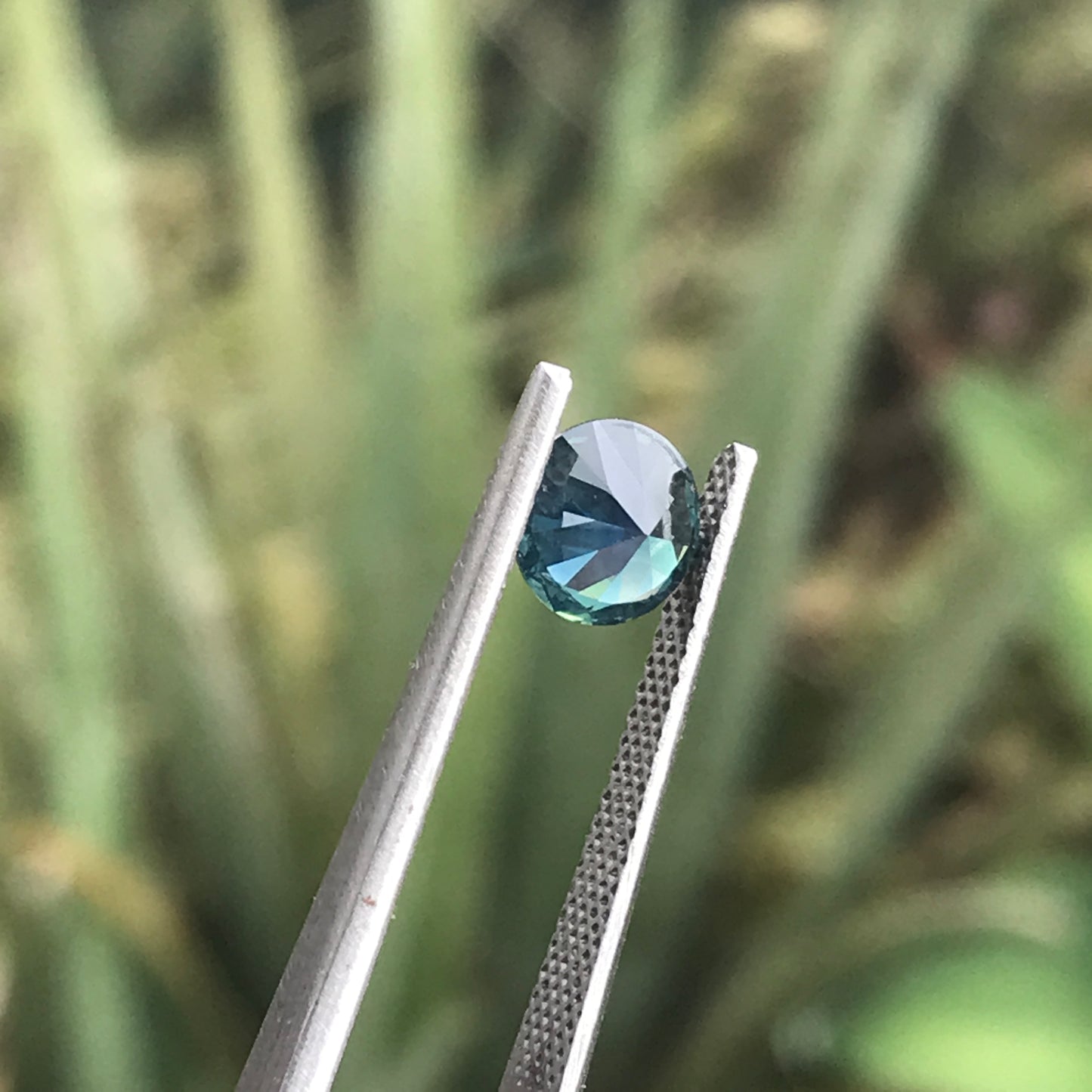 1.3ct Blue - Green Parti Sapphire Round - Australian Unheated